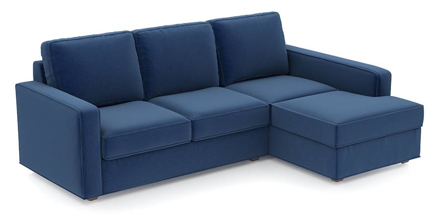 Apollo Sofa Set (Cobalt, Fabric Sofa Material, Regular Sofa Size, Firm Cushion Type, Sectional Sofa Type, Sectional Master Sofa Component, Regular Back Type, Regular Back Height) by Urban Ladder - - 99354