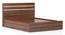 Rodrigues Storage Bed With Rodrigues Bedside Table (Queen Bed Size, Brown Finish, Bed + 2 Bedside Table Set) by Urban Ladder - Cross View Design 1 - 993740