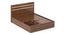 Rodrigues Storage Bed With Rodrigues Bedside Table (Queen Bed Size, Brown Finish, Bed + 2 Bedside Table Set) by Urban Ladder - Dimension - 993746