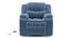 Atticus single seater Motorized swivel rock recliner Premium Chenille Fabric (One Seater, Baltic Blue, Motorized Mechanism) by Urban Ladder - - 