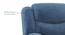 Atticus single seater Motorized swivel rock recliner Premium Chenille Fabric (One Seater, Baltic Blue, Motorized Mechanism) by Urban Ladder - - 