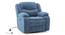 Atticus single seater Motorized swivel rock recliner Premium Chenille Fabric (One Seater, Baltic Blue, Motorized Mechanism) by Urban Ladder - - 