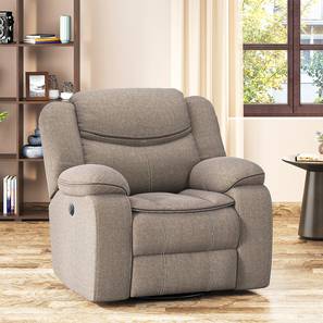 Atticus Fabric One Seater Motorized Recliner in Shitake Beige-image-13
