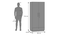 Bocado 2 door Wardrobe in Sheesham Finish (Two Door, Without Mirror, Sheesham Finish) by Urban Ladder - - 994187