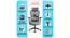 Imperia Ergonomic Study Chair (Grey) by Urban Ladder - - 994209