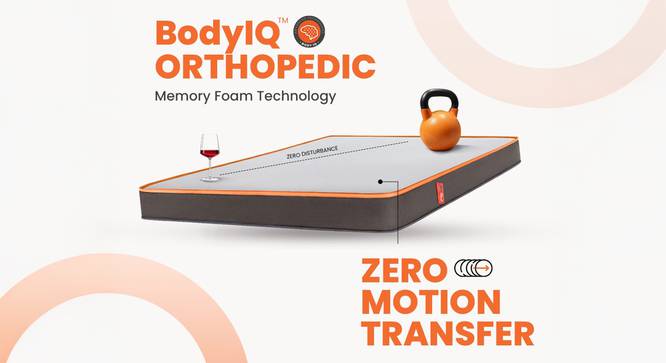 Original Orthopedic 3-Layered Medium Firm King Size Memory Foam Mattress (King Mattress Type, 5 in Mattress Thickness (in Inches), 72 x 72 in Mattress Size) by Urban Ladder - - 