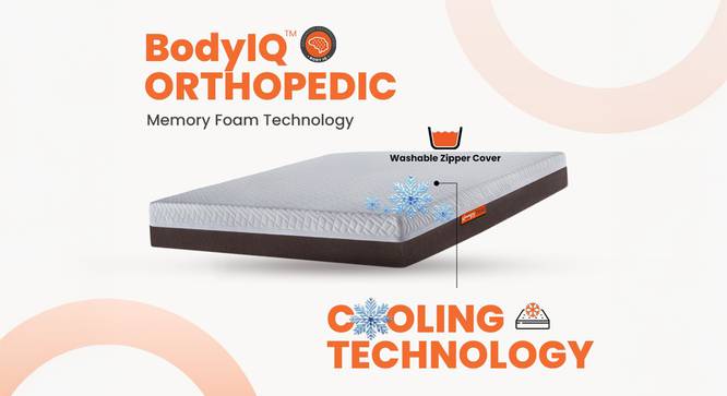 Sense Orthopedic 3-Zoned Double Size PCM Cooling Foam Mattress (8 in Mattress Thickness (in Inches), 75 x 48 in Mattress Size, Double Mattress Type) by Urban Ladder - - 