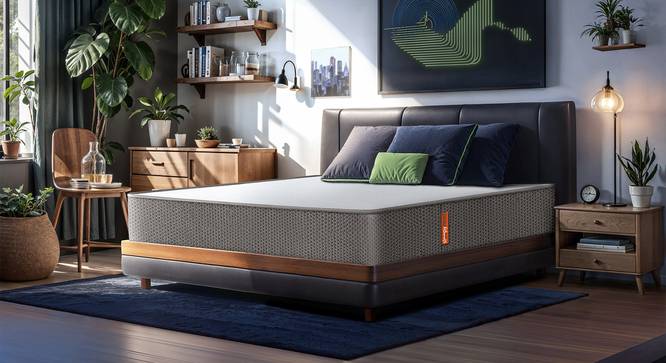 Flip - Dual Sided High Density Foam Mattress King Size (King Mattress Type, 5 in Mattress Thickness (in Inches), 72 x 70 in Mattress Size) by Urban Ladder - - 