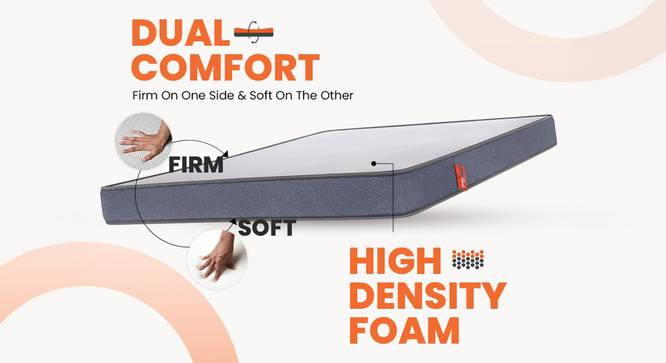 Flip - Dual Sided High Density Foam Mattress King Size (King Mattress Type, 6 in Mattress Thickness (in Inches), 72 x 70 in Mattress Size) by Urban Ladder - - 