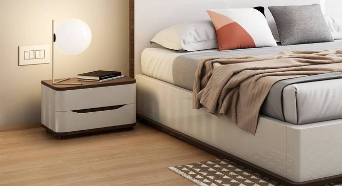 Baltoro Storage Bed With Baltoro Bedside Table (King Bed Size, Gloss Finish, Bed + 1 Bedside Table Set, Hydraulic Storage Type) by Urban Ladder - Design 1 - 995131