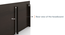 Zoey Non Storage Bed With Zoey Bedside Table (King Bed Size, Dark Wenge Finish, Bed + 1 Bedside Table Set, non_storage Storage Type) by Urban Ladder - Design 1 Close View - 995154