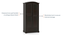 Alexandra wadrobe (American Walnut Finish) by Urban Ladder - - 995321