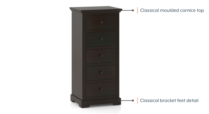 Alexandra Chest of Drawer (American Walnut Finish) by Urban Ladder - - 995328