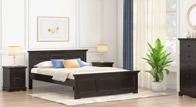 Alexandra Bed Without Storage (King Bed Size, American Walnut Finish) by Urban Ladder - - 995353