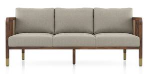 Taran Teak Wood Sofa (Natural Herringbone)