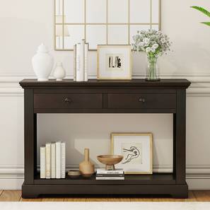 Alexandra Solid Wood Console Table in American Walnut Finish