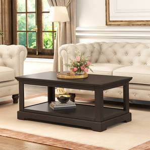 Alexandra Rectangular Solid Wood Coffee Table in American Walnut Finish