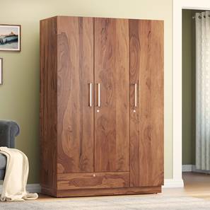 Terra Bedroom Collection Design Bocado Engineered Wood 3 Door Wardrobe in Sheesham Finish