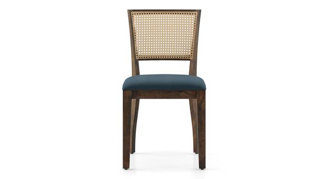 Reed Cane Chair Set of 2 (Night Blue Velvet, Danish Walnut Finish) by Urban Ladder - - 995649