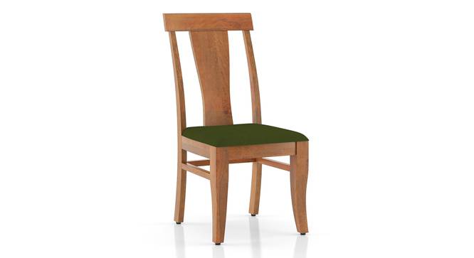 Fabio Solid Wood Dining Chair - Set of 2 (Set Of 2 Set, Amber Walnut Finish, Matty Olive) by Urban Ladder - - 