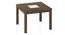 Brighton Square 4 Seater Dining Table Finish Danish Walnut (Four Seater, Danish Walnut Finish) by Urban Ladder - - 