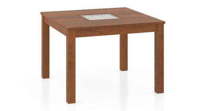 Brighton 4 Seater Square Dining Table (Four Seater, Amber Walnut Finish) by Urban Ladder - - 995701