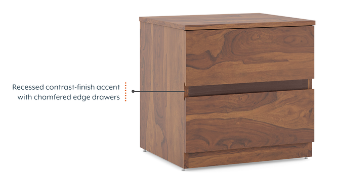 Rodrigues Bedside Table Sheesham Finish (Brown Finish) by Urban Ladder - Storage Image - 