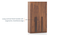 Rodrigues 3 Door Wardrobe in Sheesham Paper Finish (Three Door, Sheesham Finish) by Urban Ladder - - 995798