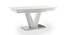 Caribu 4 to 6 extendable dining table, Finish - White marble color High Gloss with set of 4 Casey Swivel Dining Chair in Dual Tone (White High Gloss Finish, Dual Tone, 4 No of Chairs, 4 to 6 Table Seating Capacity) by Urban Ladder - Cross View Design 1 - 995814