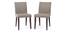 Lawson 4 Seater Dining Table (Finish : walnut) with set of 4 Persica Dining chairs (Walnut Finish, Beige, 4 No of Chairs, 4 Table Seating Capacity) by Urban Ladder - - 