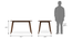Lawson 4 Seater Dining Table (Finish : walnut) with set of 4 Persica Dining chairs (Walnut Finish, Beige, 4 No of Chairs, 4 Table Seating Capacity) by Urban Ladder - Dimension - 996001