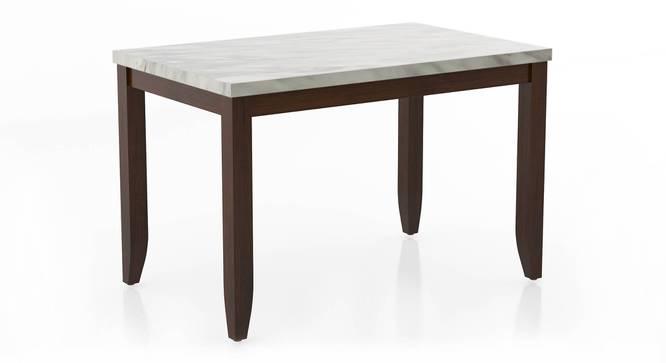 Matteo 4 Seater Dining Table Finish - Dark Walnut with set of 4 Diner Dining Chairs (Grey, Dark Walnut Finish, 4 No of Chairs, 4 Table Seating Capacity) by Urban Ladder - - 