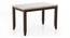 Matteo 4 Seater Dining Table Finish - Dark Walnut with set of 4 Diner Dining Chairs (Grey, Dark Walnut Finish, 4 No of Chairs, 4 Table Seating Capacity) by Urban Ladder - - 