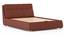 Stanhope Upholestry hydraulic Bed (Queen Bed Size, Hydraulic Storage Type, Sienna Brown Leatherette Finish) by Urban Ladder - - 