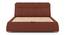 Stanhope Upholestry hydraulic Bed (Queen Bed Size, Hydraulic Storage Type, Sienna Brown Leatherette Finish) by Urban Ladder - - 