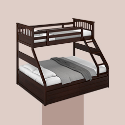 wooden double cot price