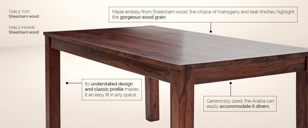 The Arabia Dining Bench