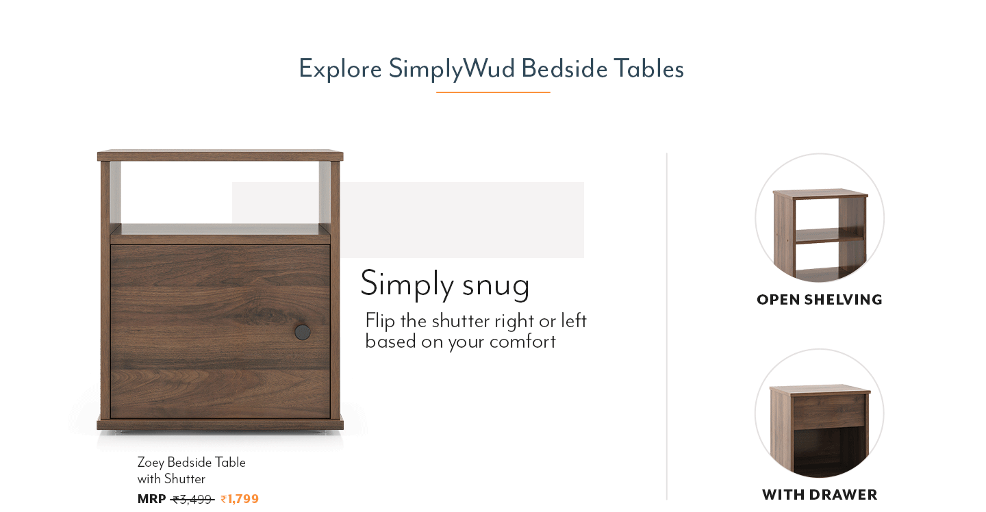Simplywud Bedside Table Collection