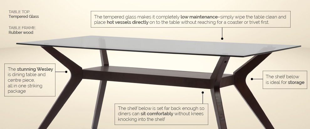 Wesley Dining Table by Urban Ladder