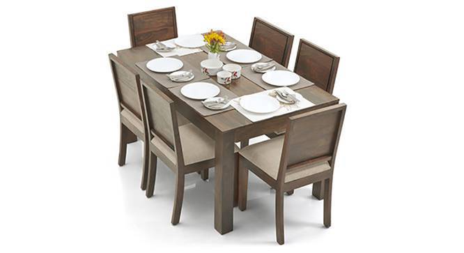 Arabia Oribi 6 Seater Dining Table Set Urban Ladder Arabia Oribi 6 Seater Dining Table Set Teak Finish Wheat Brown By