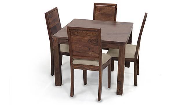 Arabia Square Oribi 4 Seater Dining Table Set Urban Ladder Arabia Square Oribi 4 Seater Dining Table Set Teak Finish Wheat Brown