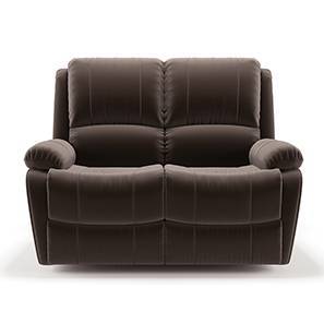 Recliner Sofa Chair Lazy Boy Tribbiani Wooden Leather Tribbiani Two Seater Recliner Sofa Carafe Brown Fabric By Urban Ladder
