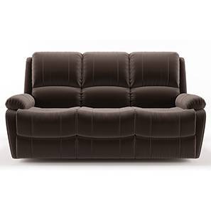 Recliner Sofa Chair Lazy Boy Tribbiani Wooden Leather Tribbiani Three Seater Recliner Sofa Carafe Brown Fabric By Urban Ladder