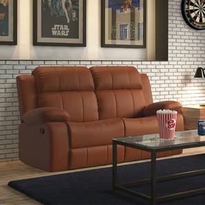 Recliner Sofa Chair Lazy Boy Tribbiani Wooden Leather Robert Two Seater Recliner Sofa Tan Leatherette By Urban Ladder