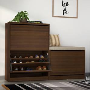 Shoe Rack Find Stand Wooden Cabinet Designs Online Urban Pointe Shoe Cabinet Walnut Finish With Seating Configuration 21 Pair Capacity By