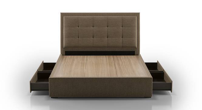 Thorpe Upholstered Storage Bed Urban Ladder Thorpe Upholstered Storage Bed King Size Mist Brown By Urban Ladder