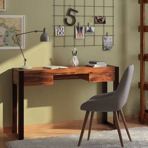 austen compact desk two tone finish