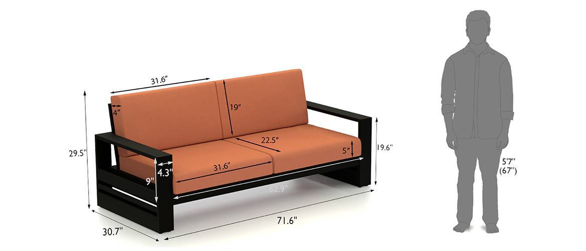 Wooden sofa store set urban ladder
