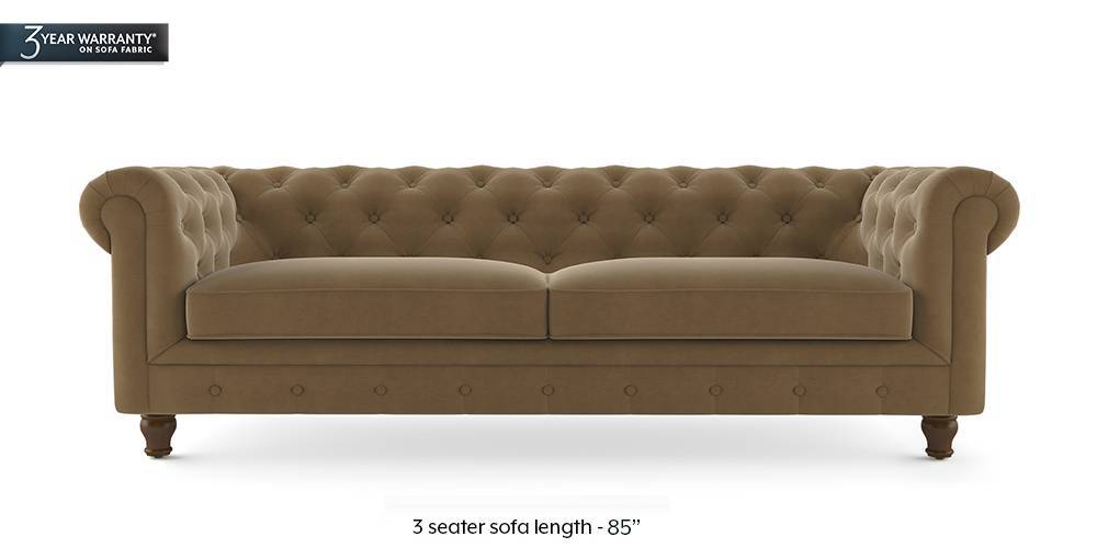 Fawn velvet best sale sofa