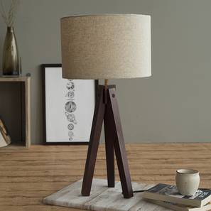Table Lamps And Lighting Online In India Jersey Table Lamp Dark Walnut Base Finish By Urban Ladder
